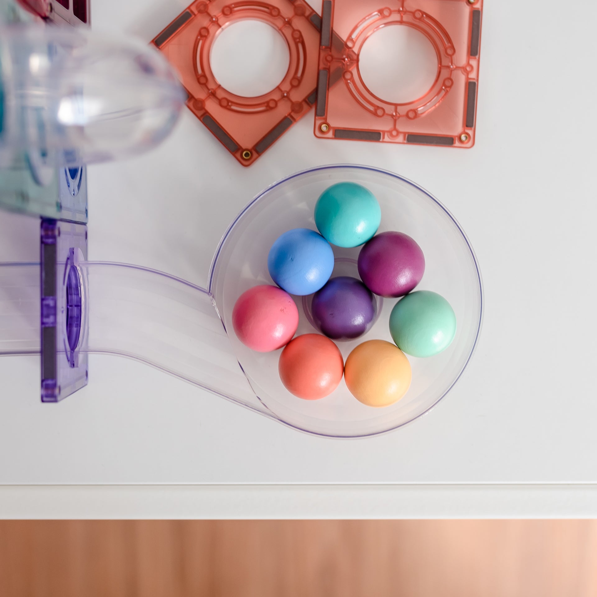 Connetix® Magnetne ploščice Pastel Ball Run Pack 106-delni Connetix