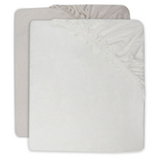 Jollein® Bombažna rjuha Ivory/Nougat 2 kosa 120x60 Jollein