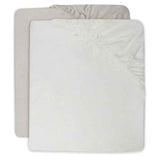 Jollein® Fitted Sheet Jersey Ivory/Nougat 2pack 120x60