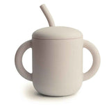 Mushie® Silicone Training Cup + Straw Shifting Sand