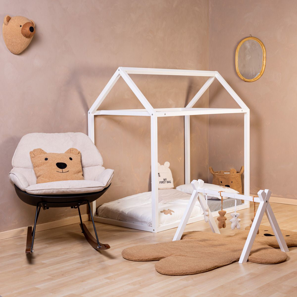 Childhome® Posteljni okvir hiška 140x70 White Childhome
