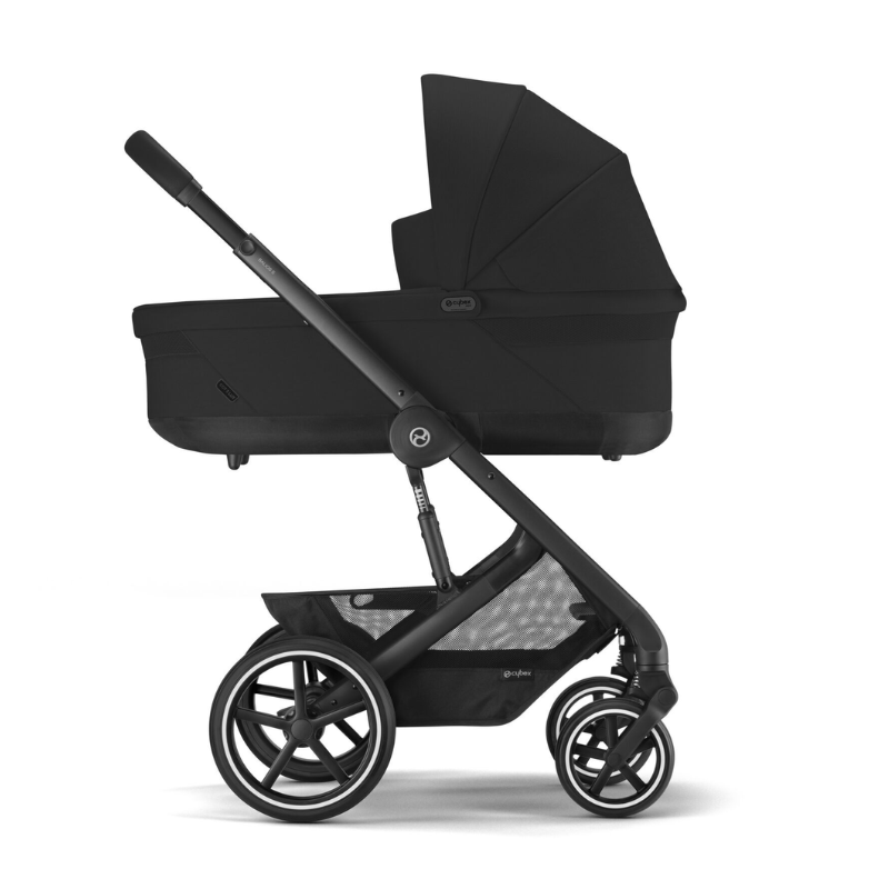 Cybex® Otroški voziček 3v1 Balios S Lux + Avtosedež Cloud G Moon Black (+ Rain cover) Cybex
