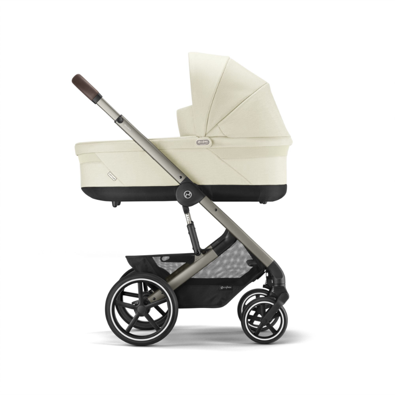 Cybex® Otroški voziček 3v1 Balios S Lux + Avtosedež Cloud G Seashell Beige (+ Rain cover) Cybex