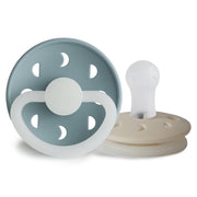 Frigg® Duda iz silikona Moon Stone Blue Night/Cream Night 0-6 M FRIGG