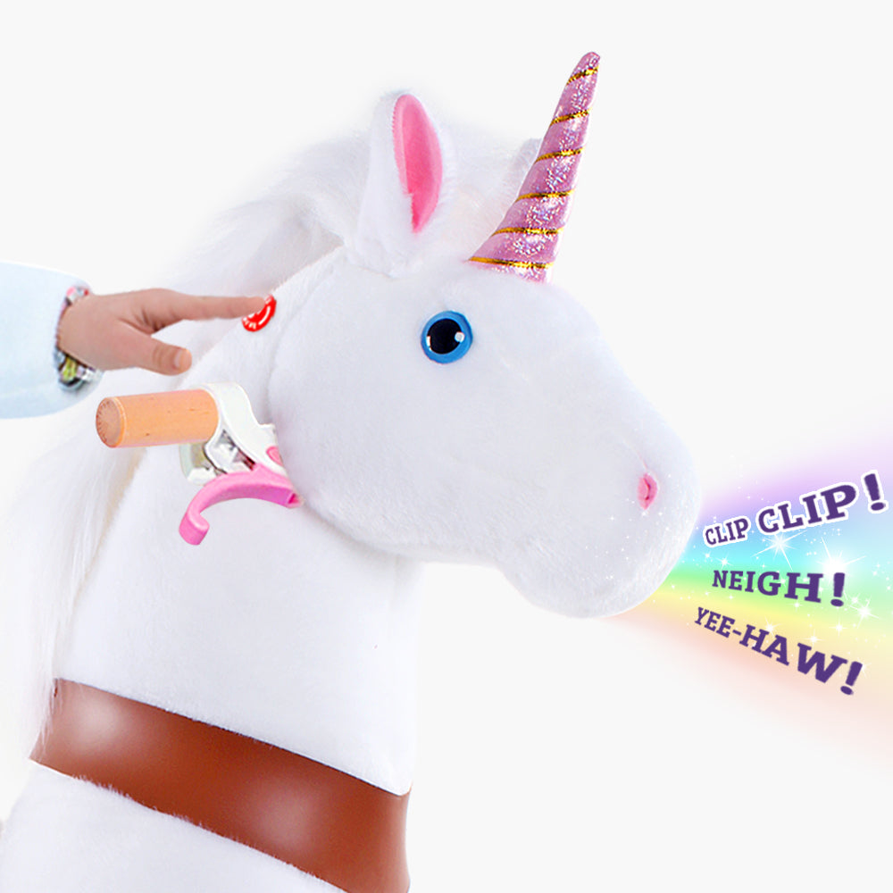 PonyCycle® Konjiček na kolesih - White Unicorn (3-5L) PonyCycle