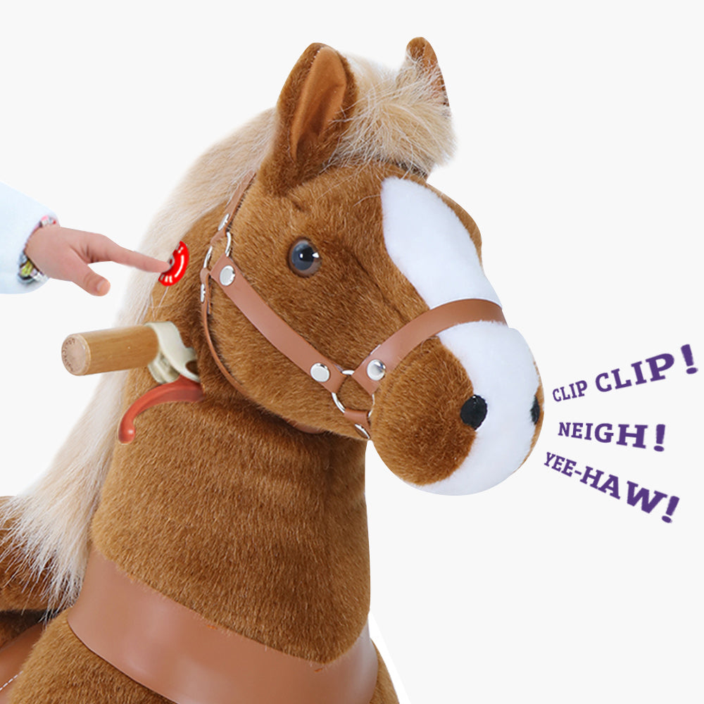 PonyCycle® Konjiček na kolesih - Brown with White Hoof (7+L) PonyCycle