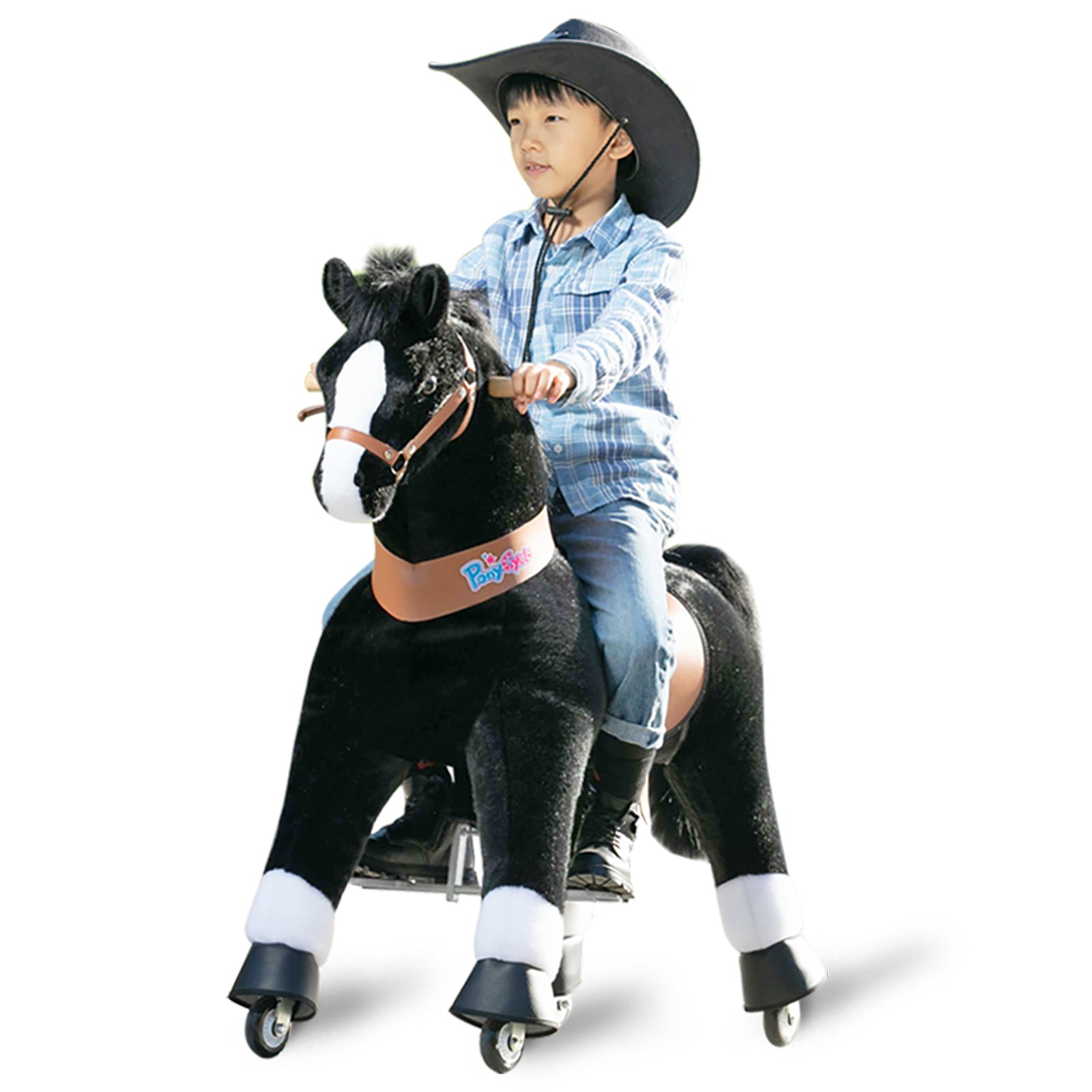 PonyCycle® Konjiček na kolesih - Black with White Hoof (7+L) PonyCycle