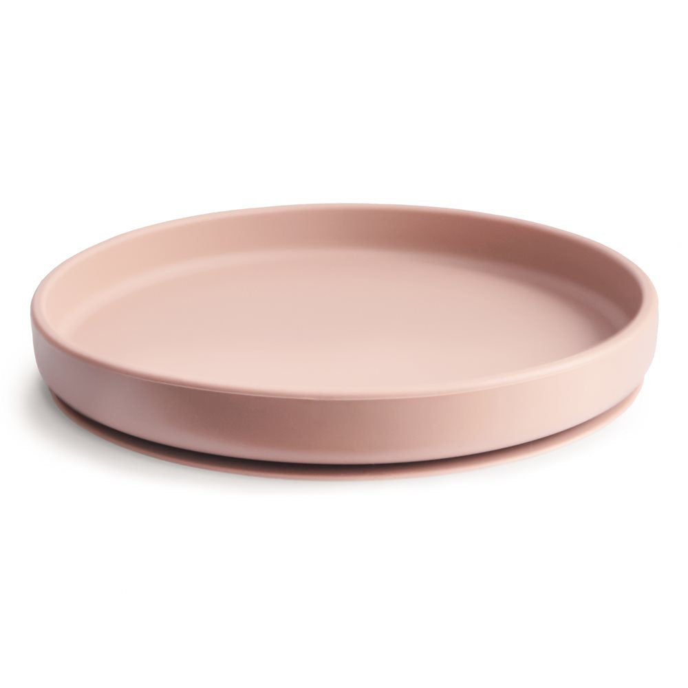 Mushie® Silikonski krožnik z vakumskim dnom Blush Mushie