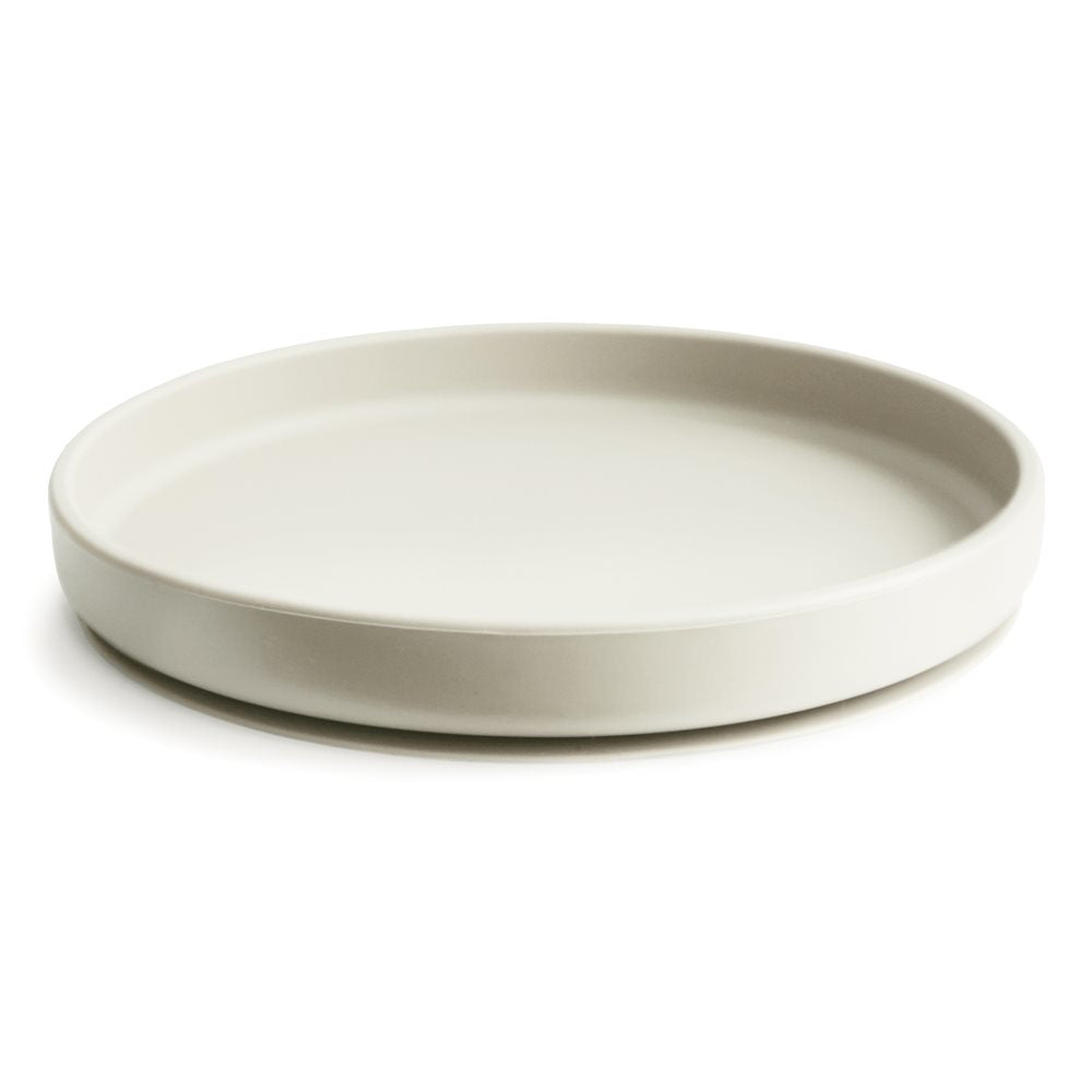 Mushie® Silikonski krožnik z vakumskim dnom Ivory Mushie