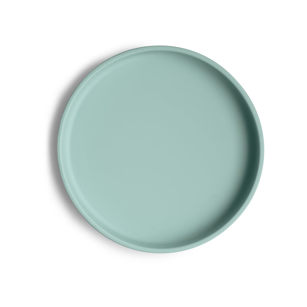 Mushie® Silikonski krožnik z vakumskim dnom Cambridge Blue Mushie