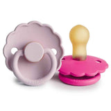 Frigg® Natural rubber Pacifier Daisy Soft Lilac/Fuchsia