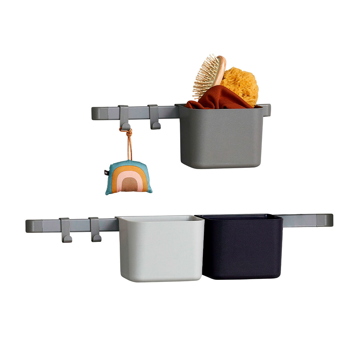Leander® 3x organizatorji z daljšim in krajšim nosilcem Dusty Grey Leander