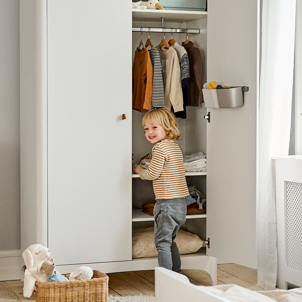 Leander® 3x organizatorji z daljšim in krajšim nosilcem Dusty Grey Leander