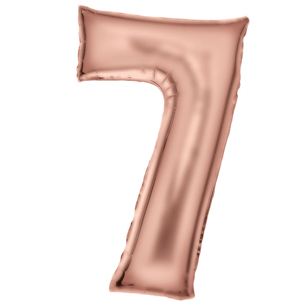 Amscan® Balon številka 7 (86 cm) Silk Lustre Rose Gold Amscan
