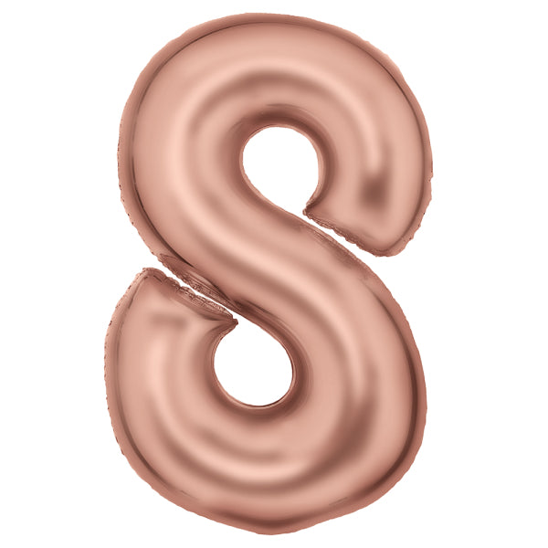 Amscan® Balon številka 8 (86 cm) Silk Lustre Rose Gold Amscan