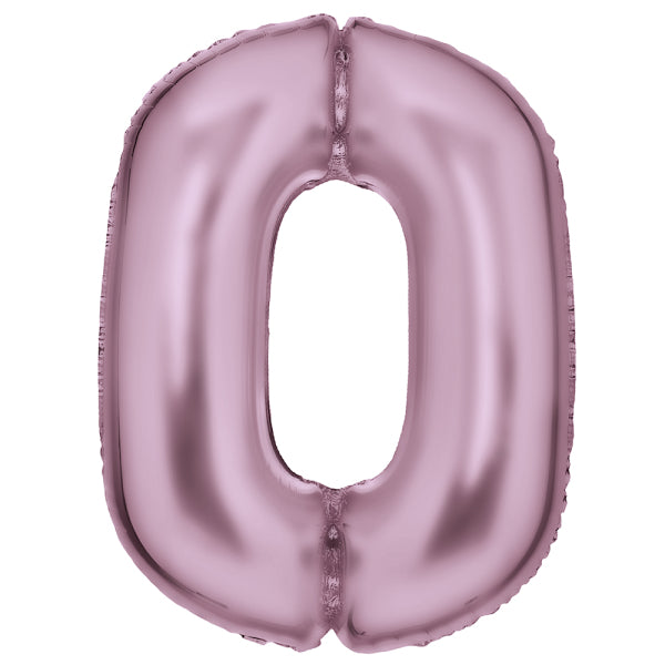 Amscan® Balon številka 0 (86 cm) Silk Lustre Pastel Pink Amscan