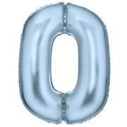 Amscan® Balon številka 0 (86 cm) Silk Lustre Pastel Blue Amscan
