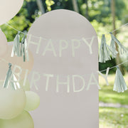 Ginger Ray® Viseča dekoracija Happy Birthday Sage Green Ginger Ray