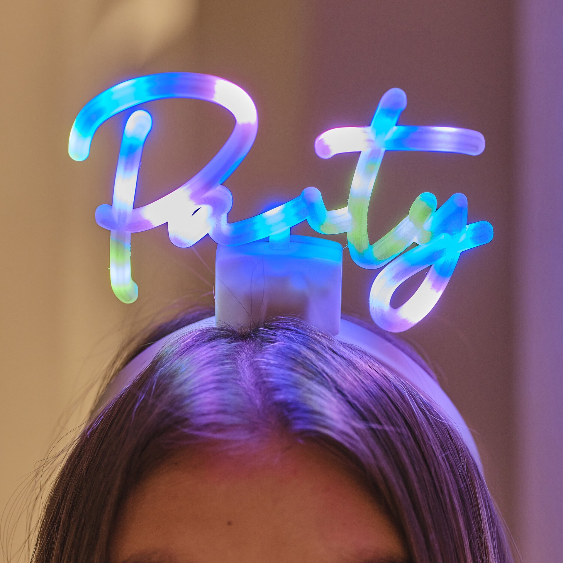 Ginger Ray® Obroč za na glavo Light Up Rainbow Party Ginger Ray