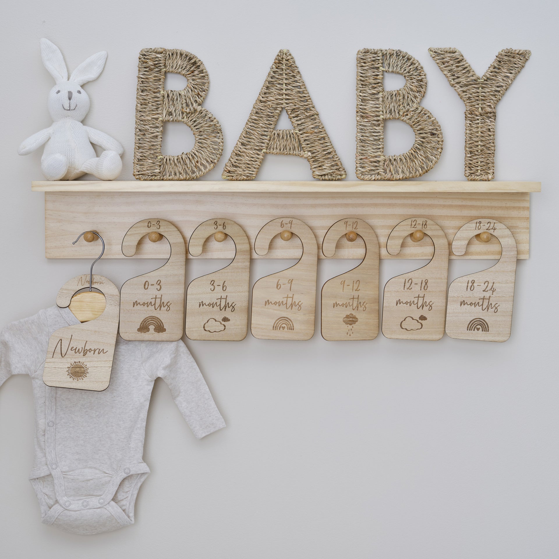 Ginger Ray® Obešanke za organizacijo dojenčkovih oblačil Baby Ginger Ray