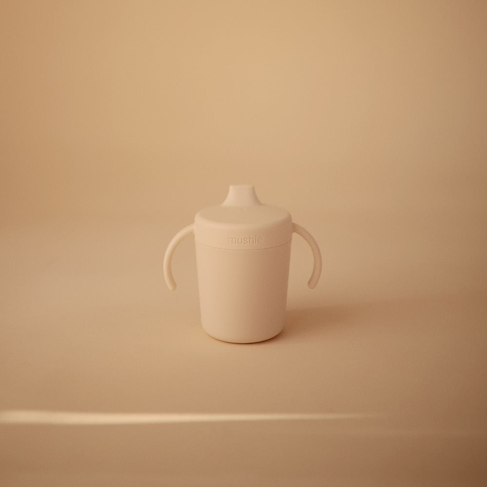 Mushie® Kozarček za učenje pitja Sippy Cup Ivory Mushie