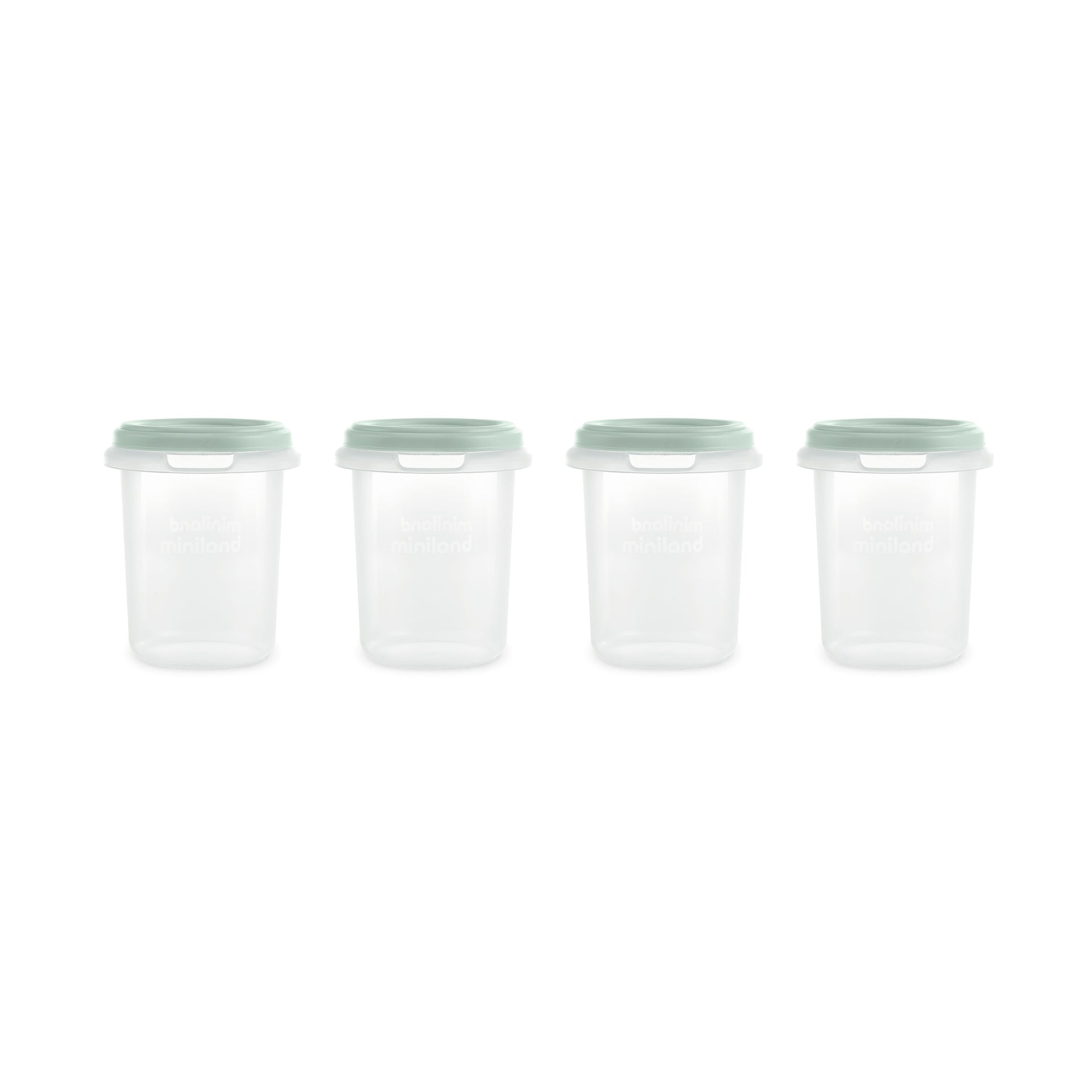 Miniland® Set 4 posodic za shranjevanje Mint 250ml Miniland