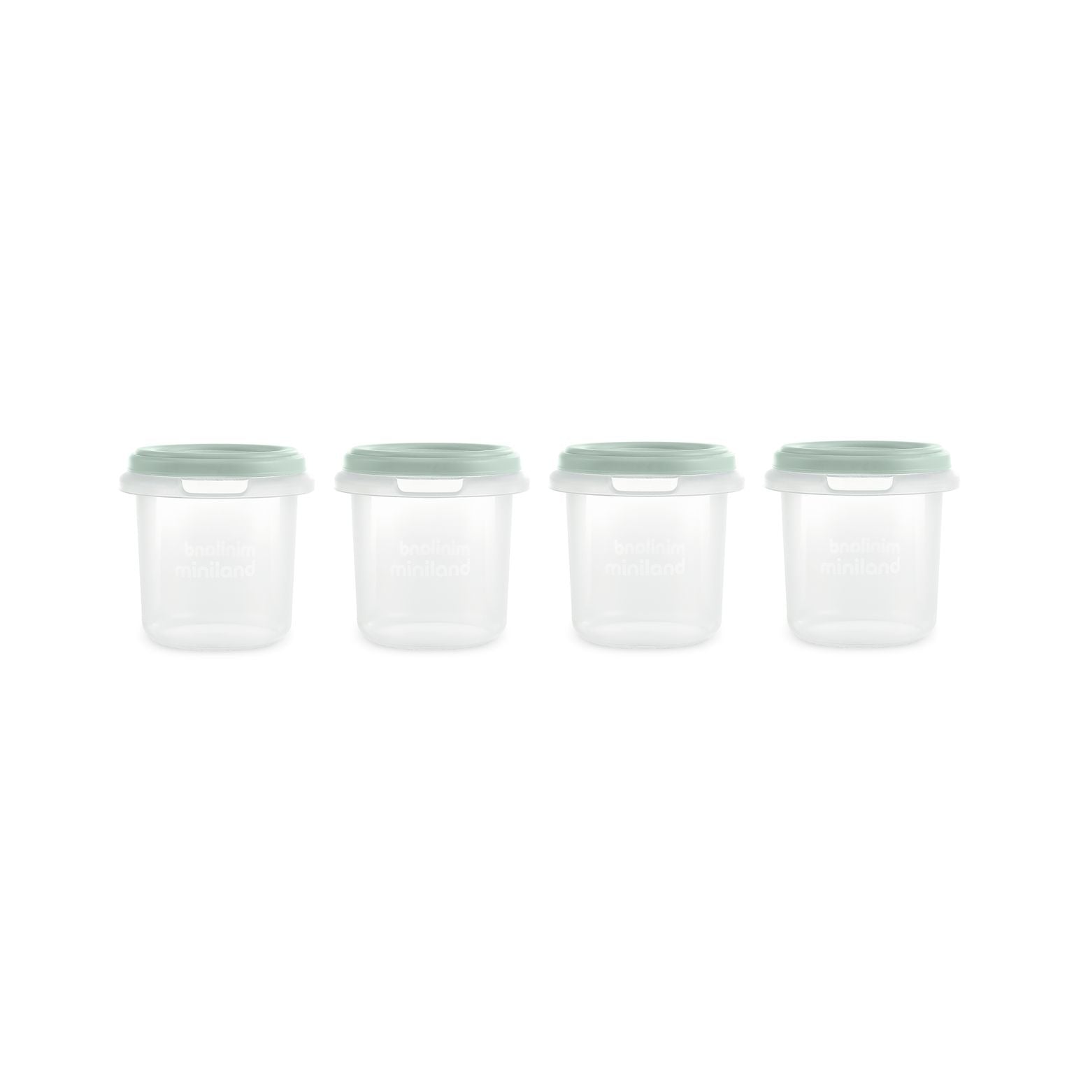 Miniland® Set 4 posodic za shranjevanje Mint 200ml Miniland