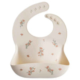 Mushie® Silicone Bib Pink Flowers