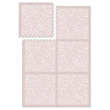 Evibell® Hrací podložka Puzzle 120x180 Leaves Raspberry