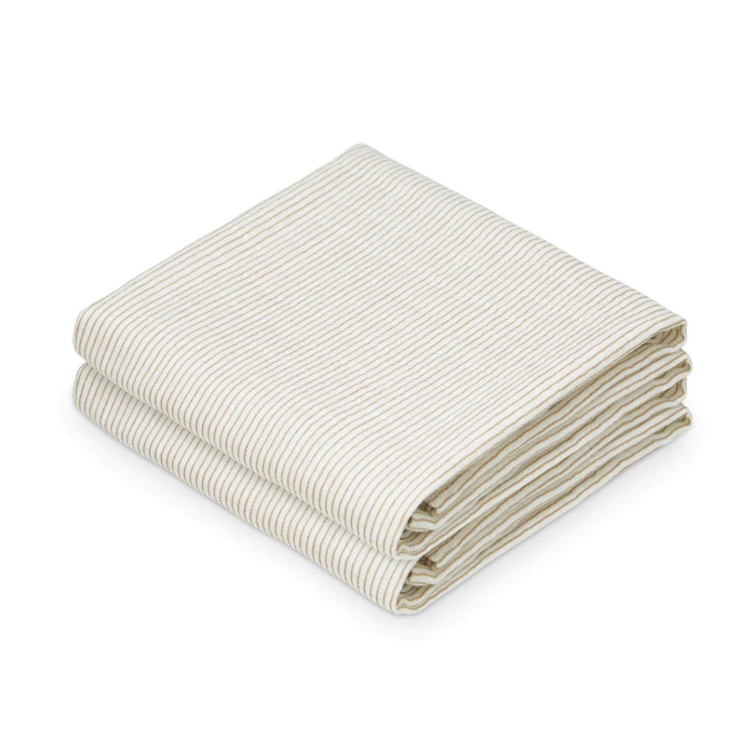 CamCam® Komplet tetra pleničk Classic Stripes Camel 70x70 Cam Cam Copenhagen