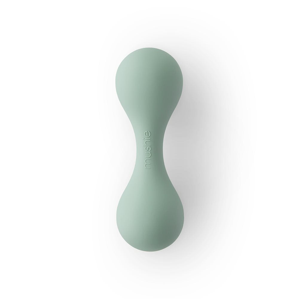 Mushie® Silikonska ropotuljica Cambridge Blue Mushie