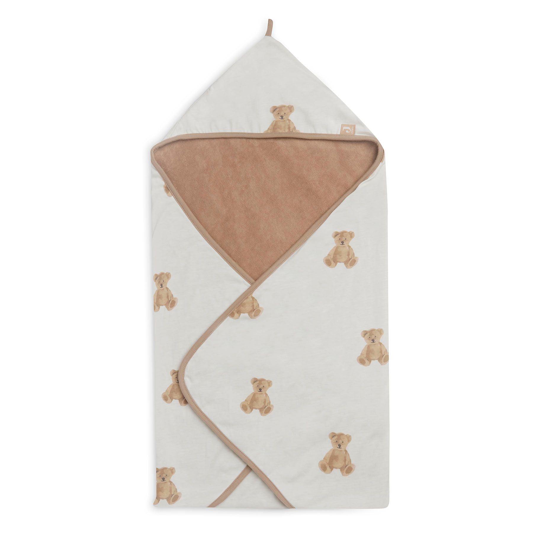 Jollein® Brisača s kapuco Teddy Bear GOTS 75x75 Jollein