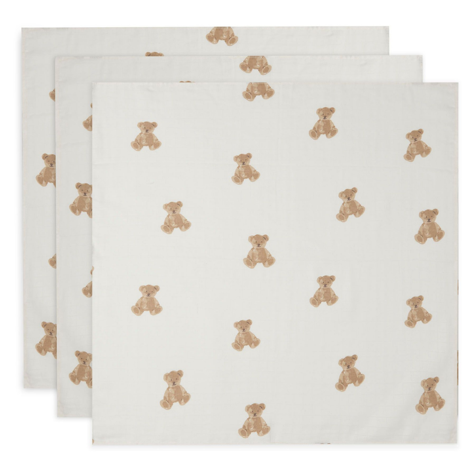 Jollein® Komplet 3 tetra pleničk Teddy Bear 70x70 Jollein