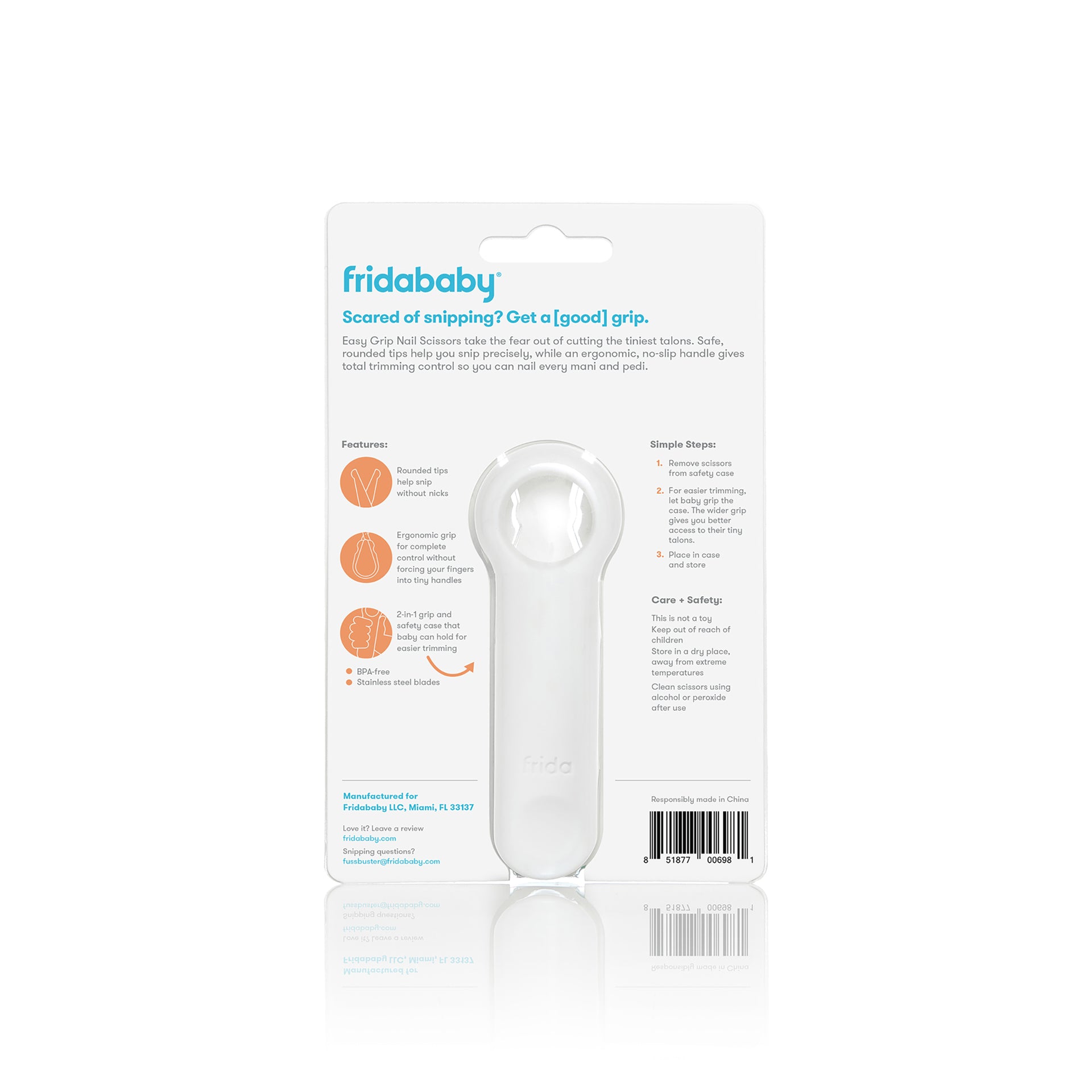 Fridababy® Otroške škarje za nohte Easy Grip Frida