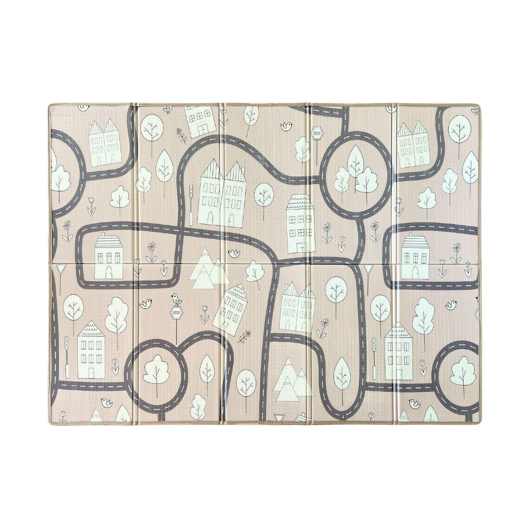 Evibell® Zložljiva igralna podloga 150x190 Dots/City Sand Evibell