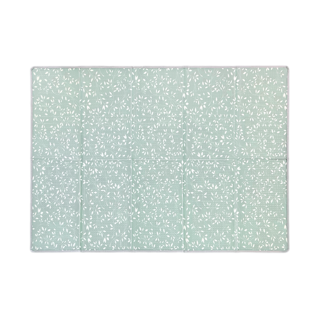 Evibell® Zložljiva igralna podloga 150x190 Leaves/Geometric Sage Green Evibell