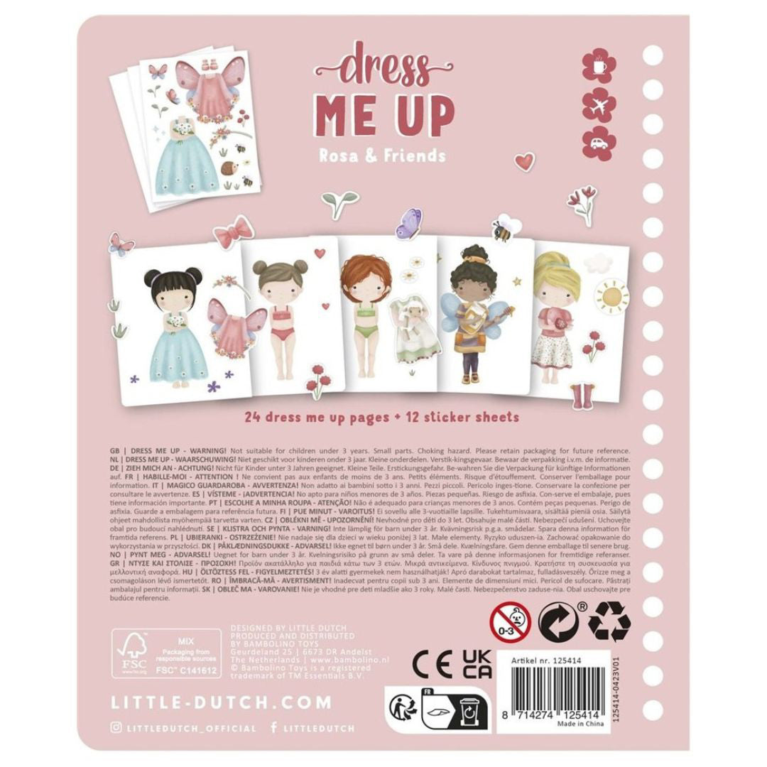 Little Dutch® Knjiga z nalepkami Rosa & Friends Dress Me Up Little Dutch