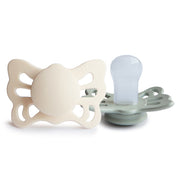 Frigg® Anatomska Duda iz silikona Butterfly Cream/Sage 0-6 M FRIGG