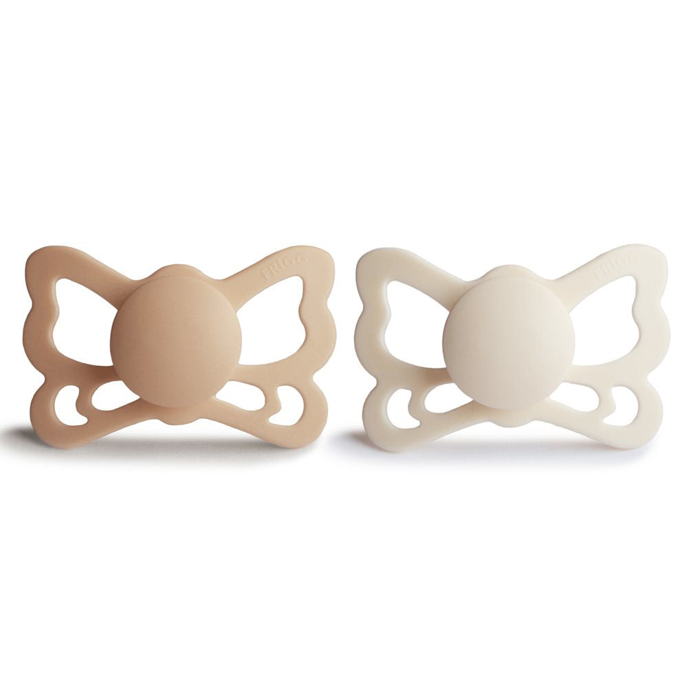 Frigg® Anatomska Duda iz silikona Butterfly Silky Satin/Cream (6-18m) FRIGG