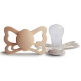Frigg® Anatomický dudlík ze silikonu Butterfly Silky Satin/Cream (6-18m)