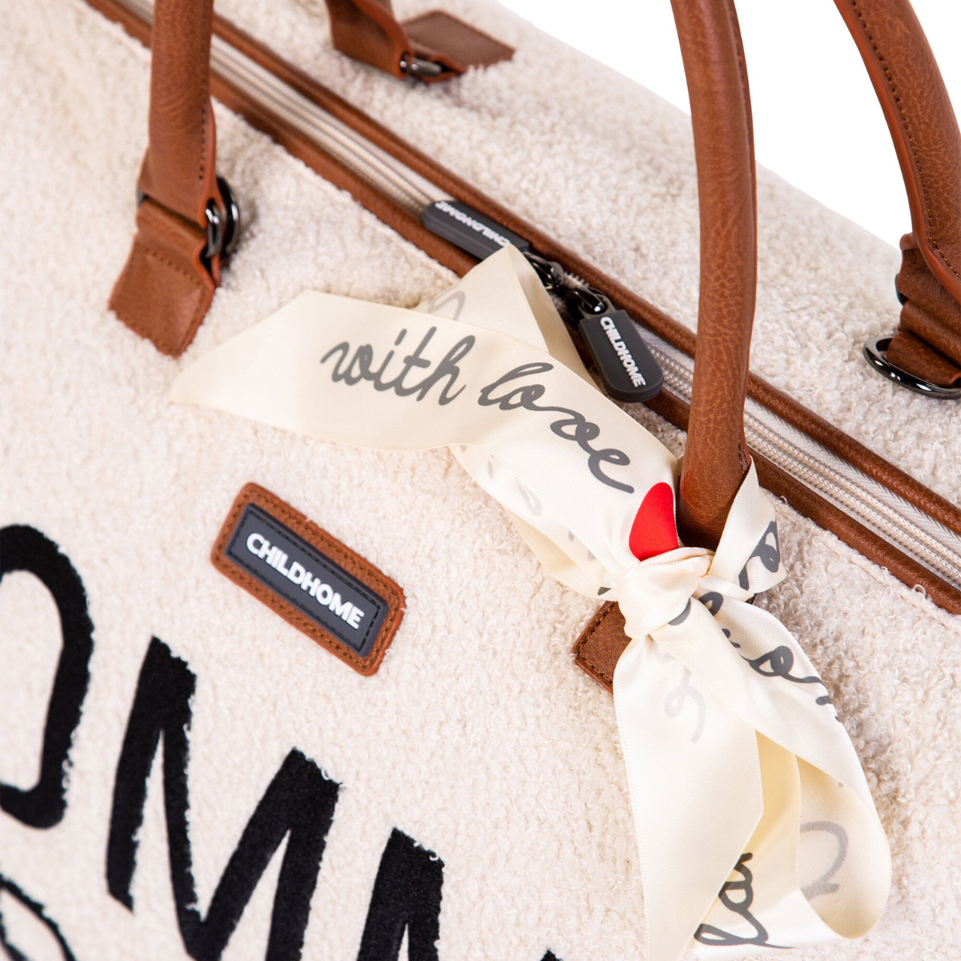 Childhome® Previjalna torba Mommy Bag Teddy Off White Childhome