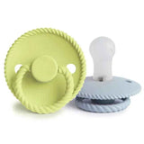 Frigg® Rope Pacifiers Silicone Green Tea/Powder Blue