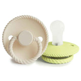 Frigg® Rope Pacifiers Silicone Cream/Green Tea