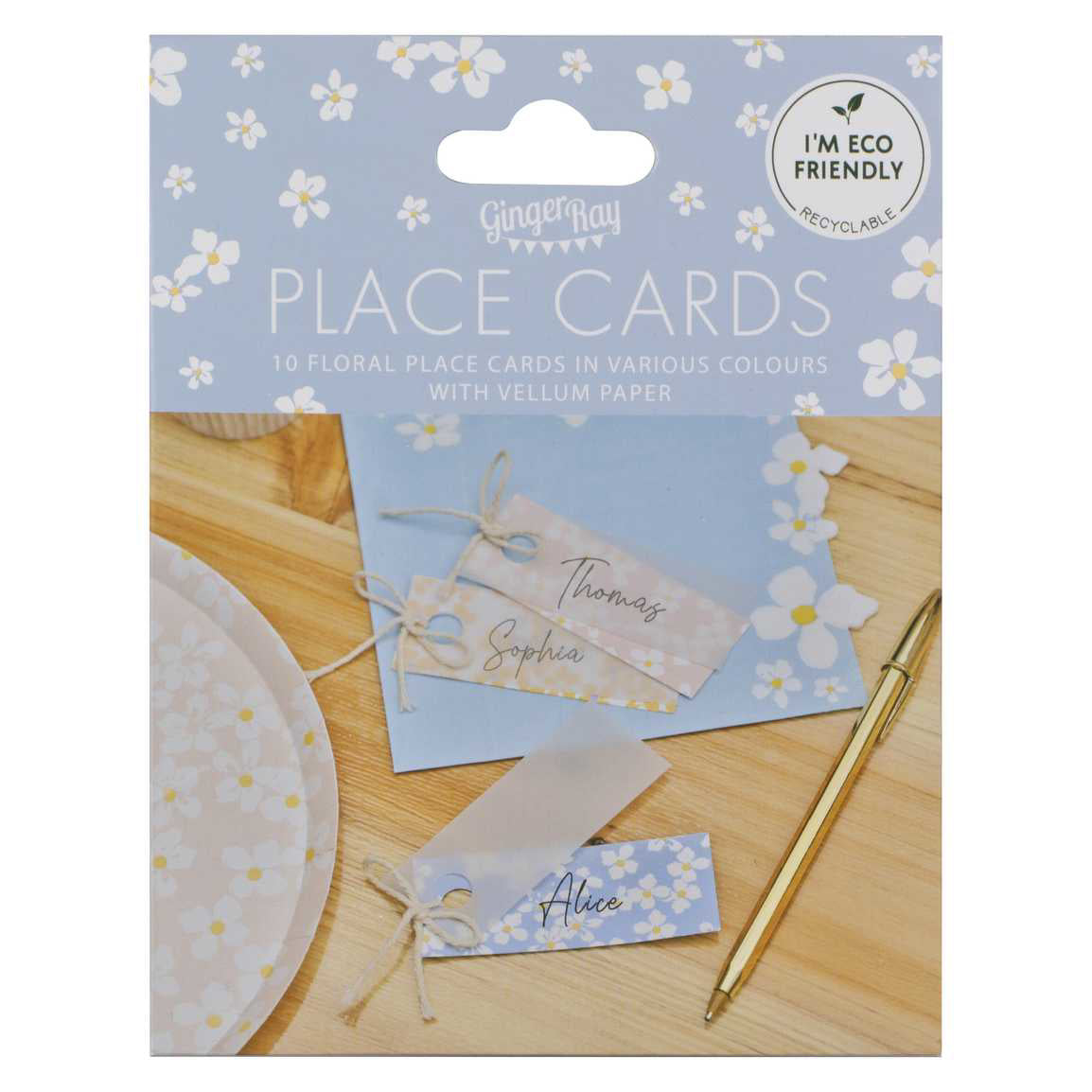 Ginger Ray® Namizne kartice Floral 10 kosov Ginger Ray