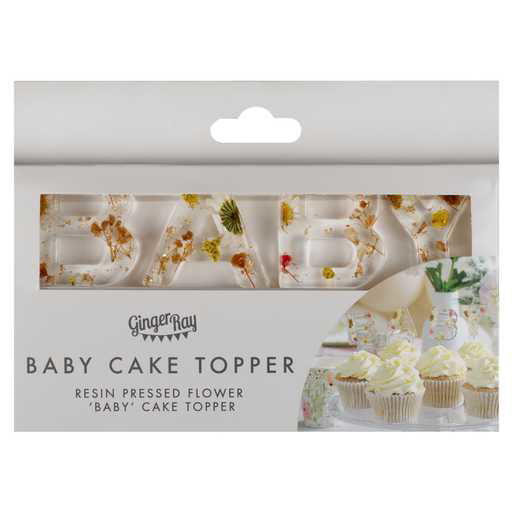 Ginger Ray® Okraski za slaščice BABY Pressed Flower 4 kosi Ginger Ray