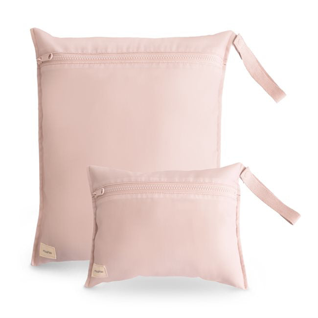 Mushie® Vodoodporna torbica za shranjevanje 2 kosa Blush Mushie