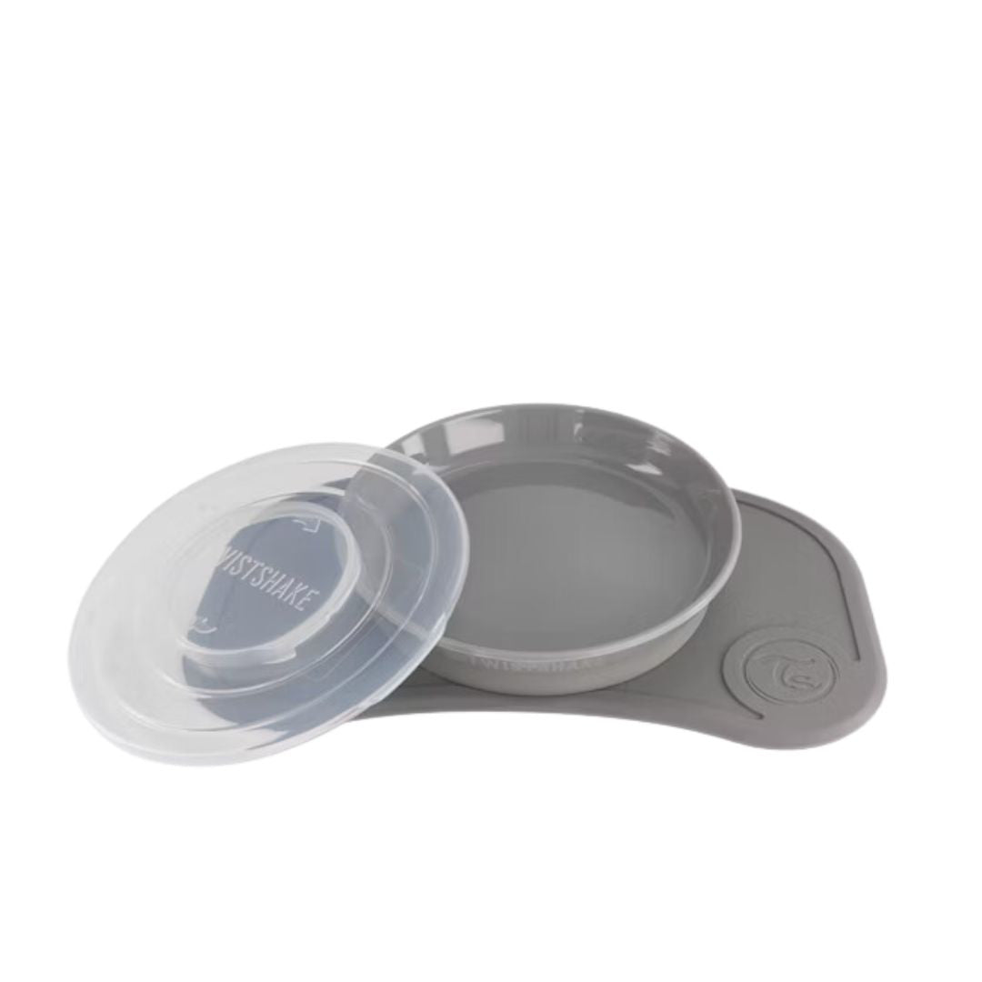 Twistshake® Podloga s krožničkom Click Mini Pastel Grey Twistshake