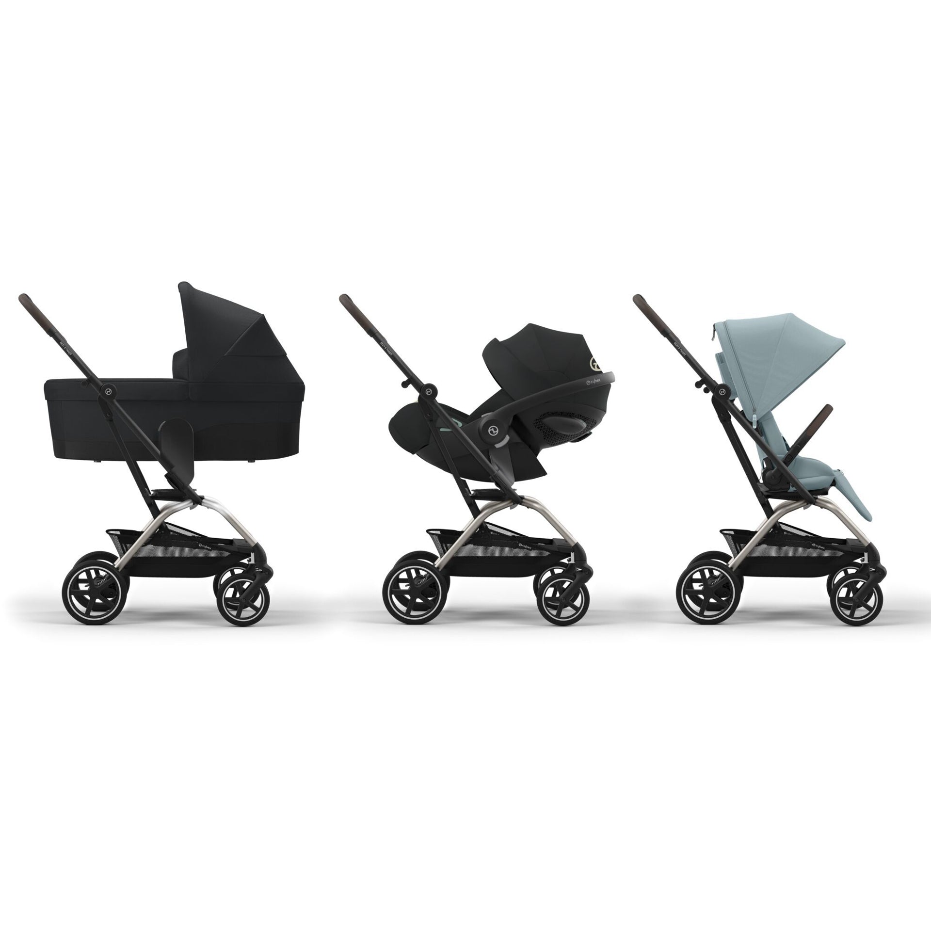 Cybex® Otroški voziček Eezy S Twist+2 Stormy Blue (Taupe Frame) Cybex