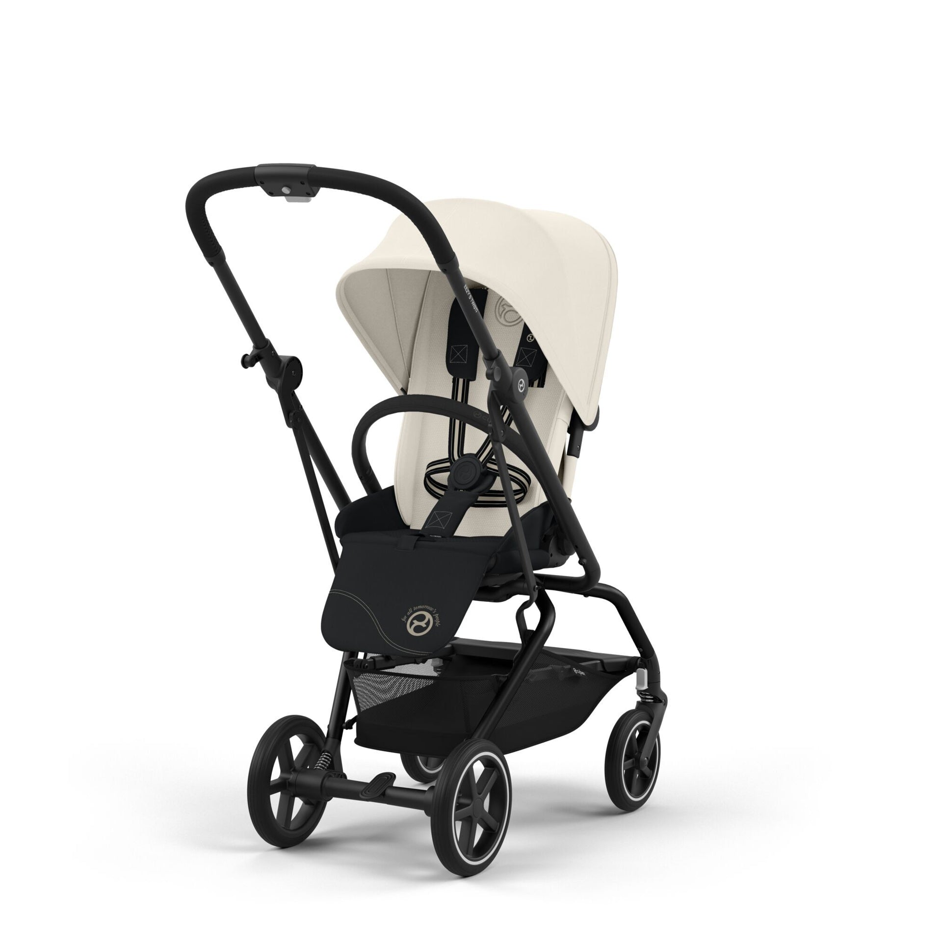 Cybex® Otroški voziček Eezy S Twist+2 Canvas White (Black Frame) Cybex