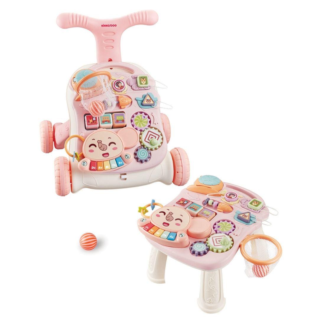 KikkaBoo® Aktivnostni voziček 3v1 Play & Grow Pink KikkaBoo